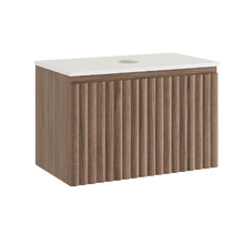 Rhea 800mm Fluted Wall Hung Single Vanity